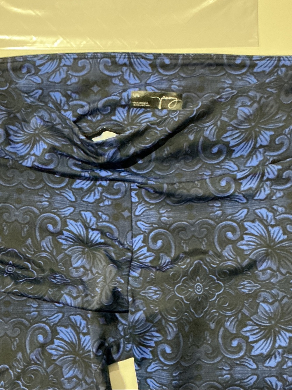 Women's Blue Floral Print Leggings
